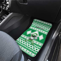 Personalized Power Green Ranger Santa Claus Car Mats Funny Christmas - Wonder Print Shop