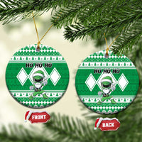 Power Green Ranger Santa Claus Ceramic Ornament Funny Christmas - Wonder Print Shop