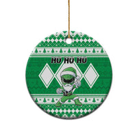 Power Green Ranger Santa Claus Ceramic Ornament Funny Christmas - Wonder Print Shop