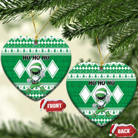 Power Green Ranger Santa Claus Ceramic Ornament Funny Christmas - Wonder Print Shop