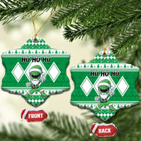 Power Green Ranger Santa Claus Ceramic Ornament Funny Christmas - Wonder Print Shop