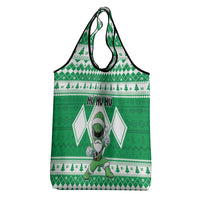 Power Green Ranger Santa Claus Grocery Bag Funny Christmas - Wonder Print Shop