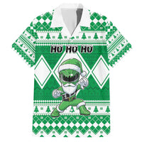 Personalized Power Green Ranger Santa Claus Hawaiian Shirt Funny Christmas - Wonder Print Shop