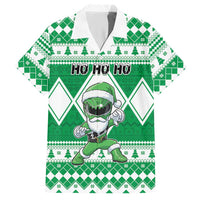 Personalized Power Green Ranger Santa Claus Hawaiian Shirt Funny Christmas - Wonder Print Shop