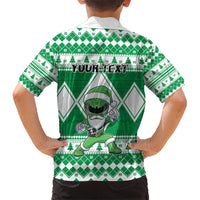 Personalized Power Green Ranger Santa Claus Hawaiian Shirt Funny Christmas - Wonder Print Shop