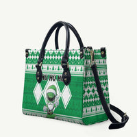 Power Green Ranger Santa Claus Leather Bag Funny Christmas - Wonder Print Shop