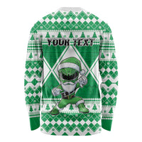 Personalized Power Green Ranger Santa Claus Long Sleeve Shirt Funny Christmas - Wonder Print Shop