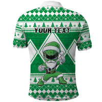 Personalized Power Green Ranger Santa Claus Polo Shirt Funny Christmas - Wonder Print Shop