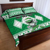 Power Green Ranger Santa Claus Quilt Bed Set Funny Christmas - Wonder Print Shop