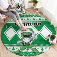 Power Green Ranger Santa Claus Round Carpet Funny Christmas - Wonder Print Shop