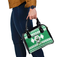 Power Green Ranger Santa Claus Shoulder Handbag Funny Christmas - Wonder Print Shop
