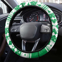 Power Green Ranger Santa Claus Steering Wheel Cover Funny Christmas - Wonder Print Shop