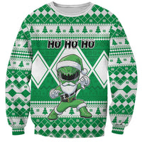 Personalized Power Green Ranger Santa Claus Sweatshirt Funny Christmas - Wonder Print Shop