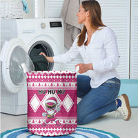 Power Pink Ranger Santa Claus Laundry Basket Funny Christmas - Wonder Print Shop
