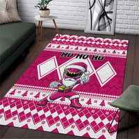 Power Pink Ranger Santa Claus Area Rug Funny Christmas - Wonder Print Shop
