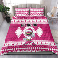 Power Pink Ranger Santa Claus Bedding Set Funny Christmas - Wonder Print Shop