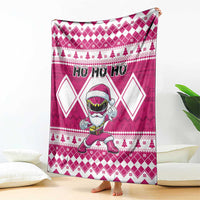 Power Pink Ranger Santa Claus Blanket Funny Christmas - Wonder Print Shop