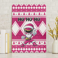 Power Pink Ranger Santa Claus Canvas Wall Art Funny Christmas - Wonder Print Shop