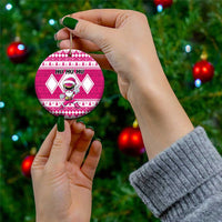 Power Pink Ranger Santa Claus Ceramic Ornament Funny Christmas - Wonder Print Shop