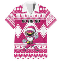 Personalized Power Pink Ranger Santa Claus Hawaiian Shirt Funny Christmas - Wonder Print Shop