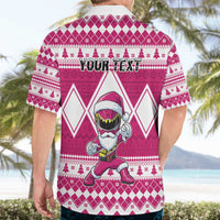 Personalized Power Pink Ranger Santa Claus Hawaiian Shirt Funny Christmas - Wonder Print Shop