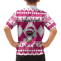 Personalized Power Pink Ranger Santa Claus Hawaiian Shirt Funny Christmas - Wonder Print Shop