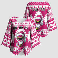 Personalized Power Pink Ranger Santa Claus Kimono Sleeve Blouse Funny Christmas - Wonder Print Shop