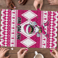 Power Pink Ranger Santa Claus Puzzle Funny Christmas - Wonder Print Shop