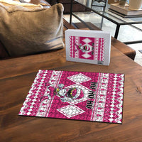 Power Pink Ranger Santa Claus Puzzle Funny Christmas - Wonder Print Shop
