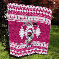 Power Pink Ranger Santa Claus Quilt Funny Christmas - Wonder Print Shop