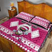 Power Pink Ranger Santa Claus Quilt Bed Set Funny Christmas - Wonder Print Shop