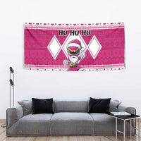 Power Pink Ranger Santa Claus Tapestry Funny Christmas - Wonder Print Shop
