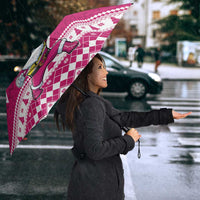 Power Pink Ranger Santa Claus Umbrella Funny Christmas - Wonder Print Shop