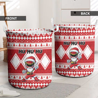 Power Red Ranger Santa Claus Laundry Basket Funny Christmas - Wonder Print Shop