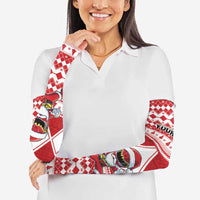 Personalized Power Red Ranger Santa Claus Arm Sleeves Funny Christmas - Wonder Print Shop