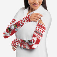 Personalized Power Red Ranger Santa Claus Arm Sleeves Funny Christmas - Wonder Print Shop
