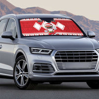 Power Red Ranger Santa Claus Auto Sun Shade Funny Christmas - Wonder Print Shop