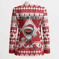 Personalized Power Red Ranger Santa Claus Blazer Funny Christmas - Wonder Print Shop