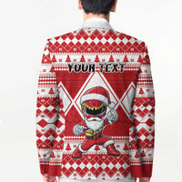 Personalized Power Red Ranger Santa Claus Blazer Funny Christmas - Wonder Print Shop