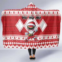 Power Red Ranger Santa Claus Hooded Blanket Funny Christmas - Wonder Print Shop