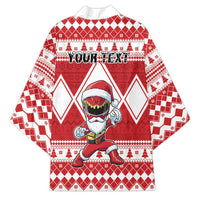 Personalized Power Red Ranger Santa Claus Kimono Funny Christmas - Wonder Print Shop