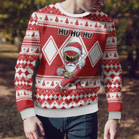 Power Red Ranger Santa Claus Ugly Christmas Sweater Funny Christmas - Wonder Print Shop
