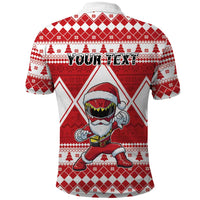 Personalized Power Red Ranger Santa Claus Polo Shirt Funny Christmas - Wonder Print Shop