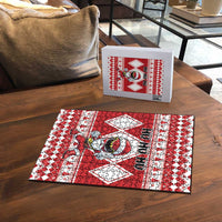 Power Red Ranger Santa Claus Puzzle Funny Christmas - Wonder Print Shop