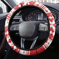 Power Red Ranger Santa Claus Steering Wheel Cover Funny Christmas - Wonder Print Shop