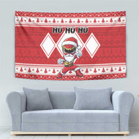 Power Red Ranger Santa Claus Tapestry Funny Christmas - Wonder Print Shop
