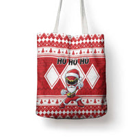 Power Red Ranger Santa Claus Tote Bag Funny Christmas - Wonder Print Shop