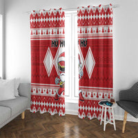 Power Red Ranger Santa Claus Window Curtain Funny Christmas - Wonder Print Shop