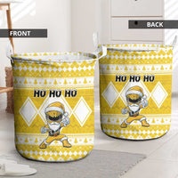 Power Yellow Ranger Santa Claus Laundry Basket Funny Christmas - Wonder Print Shop
