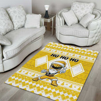 Power Yellow Ranger Santa Claus Area Rug Funny Christmas - Wonder Print Shop